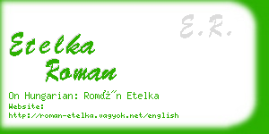 etelka roman business card